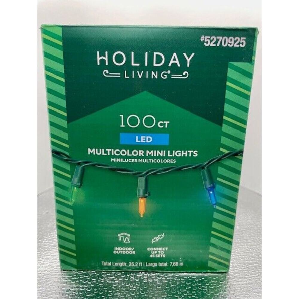 Holiday Living 100ct Multicolor 24 ft LED Mini String Lights For Indoor/Outdoor - Picture 1 of 5